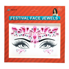 Festival Face Jewels - Hot Pink